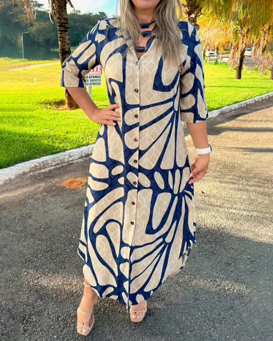 Ellie | Fashion Print Shirt Dress