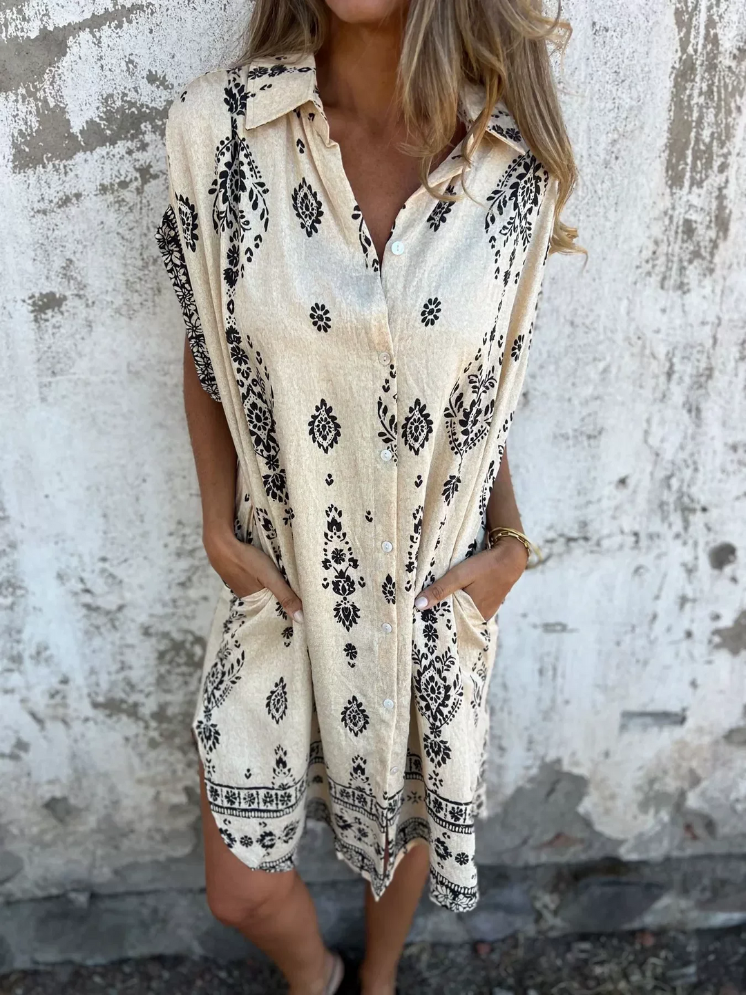 Robe à manches courtes avec poches