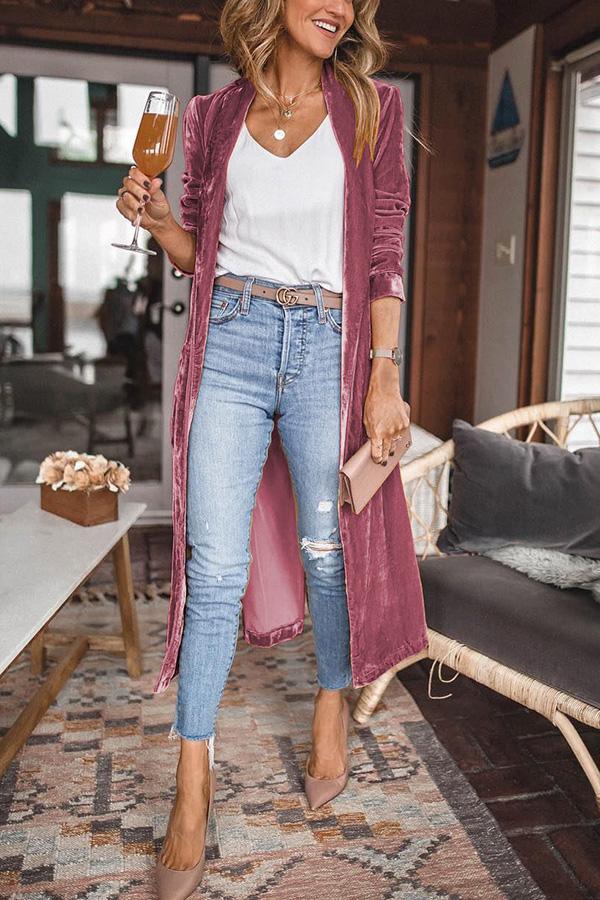 Manteau Kimono en Velours pour Couches Confortables et Élégantes