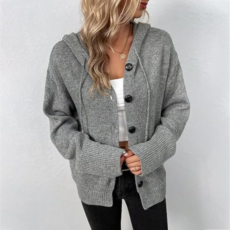 Cardigan en maille à boutons confortable pour femmes