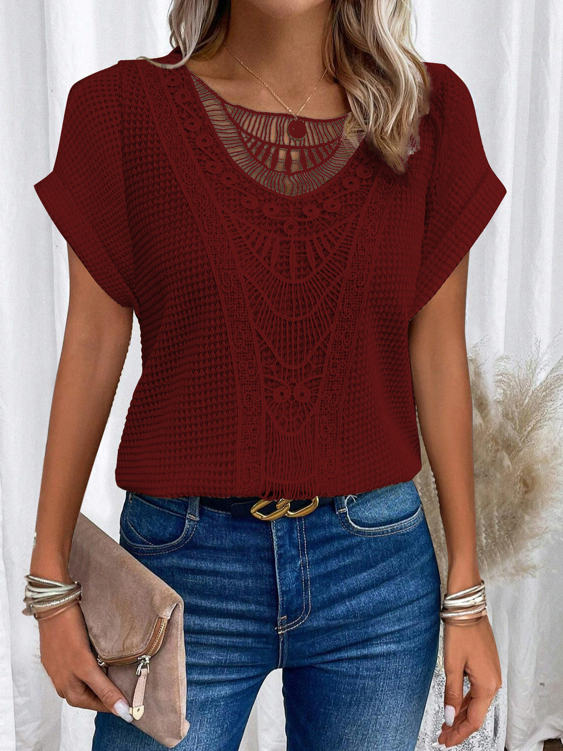 T-shirt d'Été Ajourné