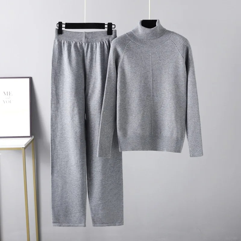 Ensemble deux pièces Lounge en tricot torsadé