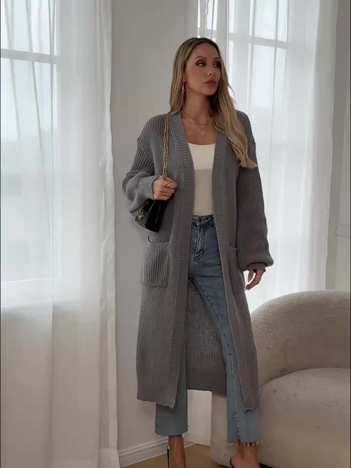 Cardigan en maille ceinturé confortable pour femmes