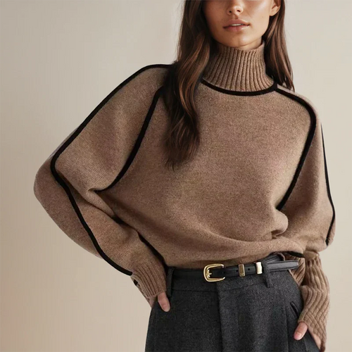 Tima™ | Pull Col Roulé Élégant En laine