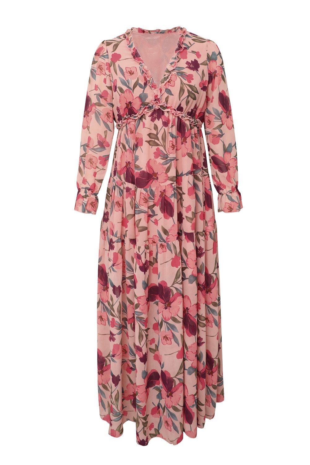Pauline Laurent® | Robe maxi imprimée avec décolleté en V