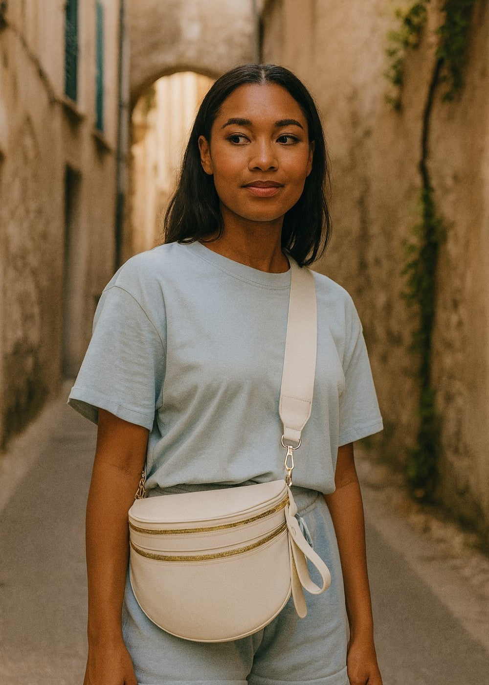 Sac banane en cuir élégant pour un style quotidien mains libres