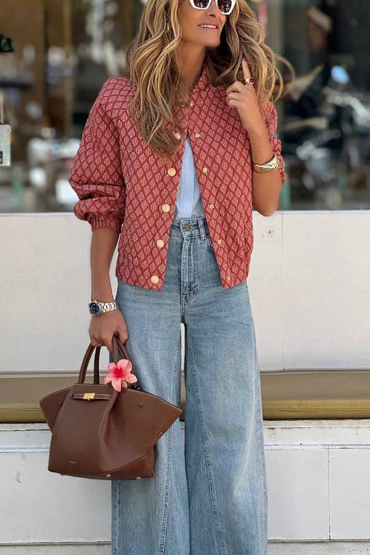 Veste légère imprimée pour un style décontracté au quotidien