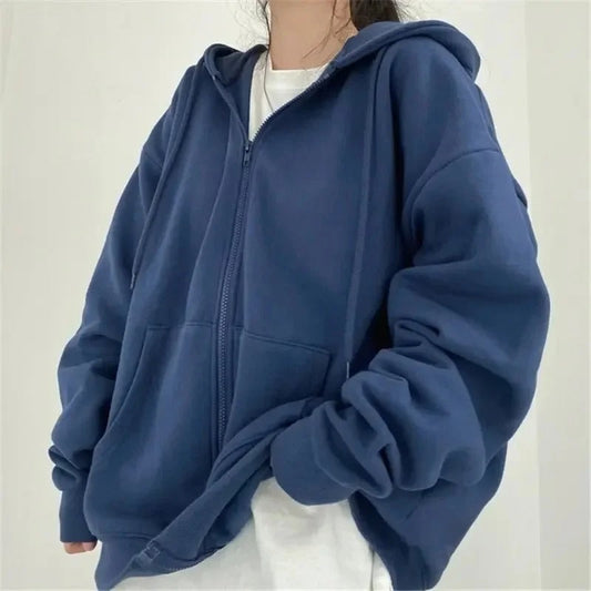 Sweat à capuche oversize uni style coréen