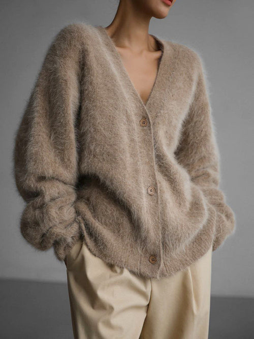 Nadia | Cardigan élégant en peluche