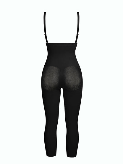 Dhalia - Knielengte Full Body Shaper Met Afneembare Schouderbandjes