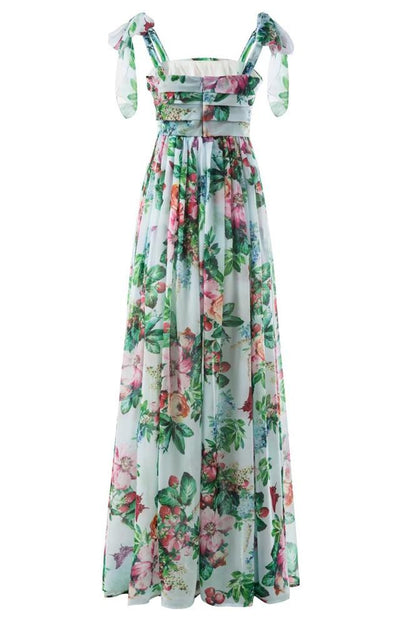 Pauline Laurent® | Robe maxi imprimée à bretelles