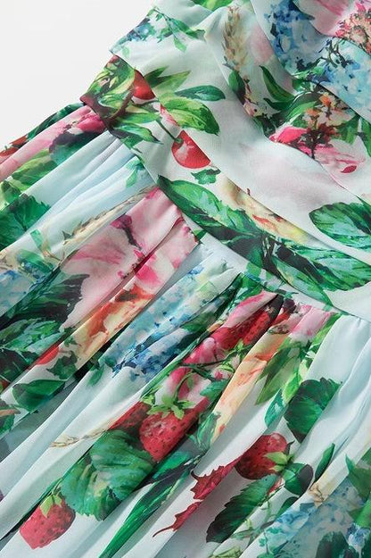 Pauline Laurent® | Robe maxi imprimée à bretelles