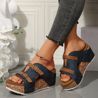 Sandales compensées orthopédiques pour un maintien confortable