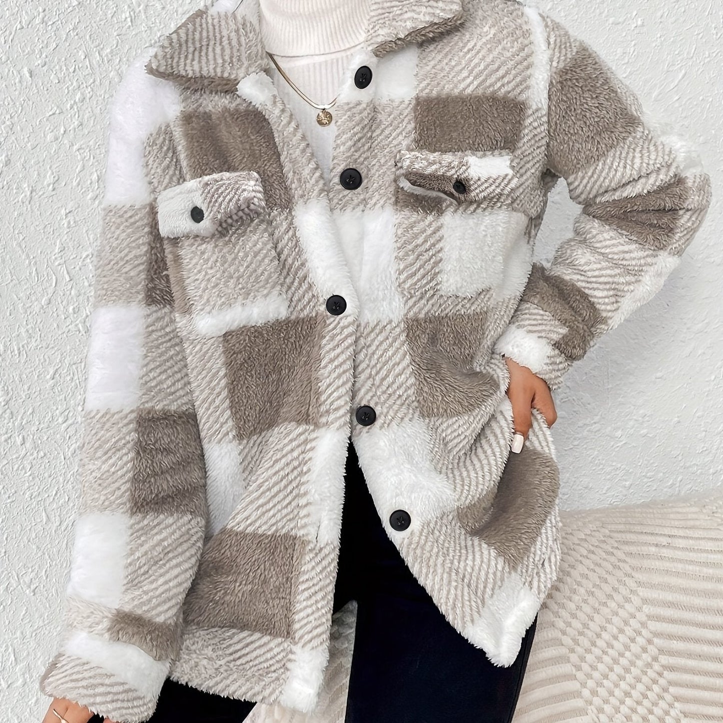 Veste-chemise douce confortable et ample