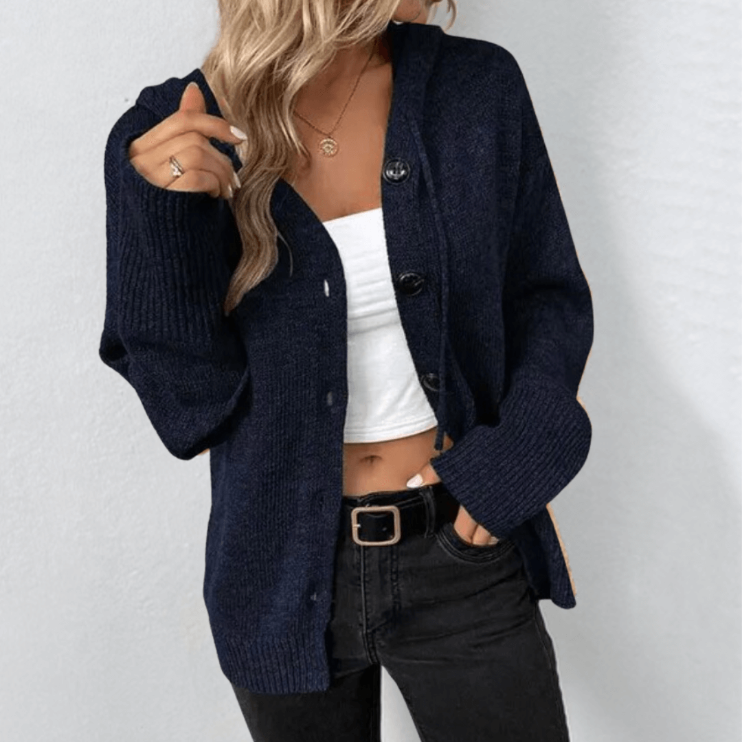 Cardigan en maille à boutons confortable pour femmes