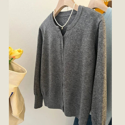 Cardigan tricoté en laine épaisse confortable