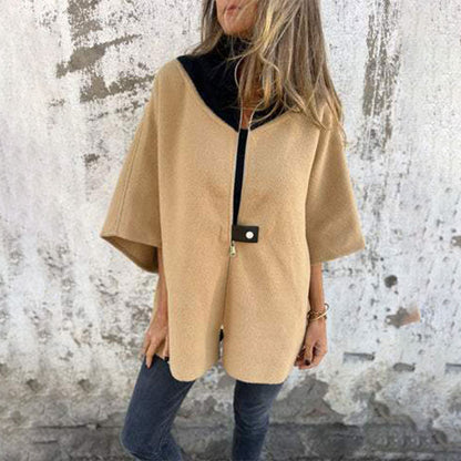 Veste Longue Bicolore Chic pour Couches Élégantes