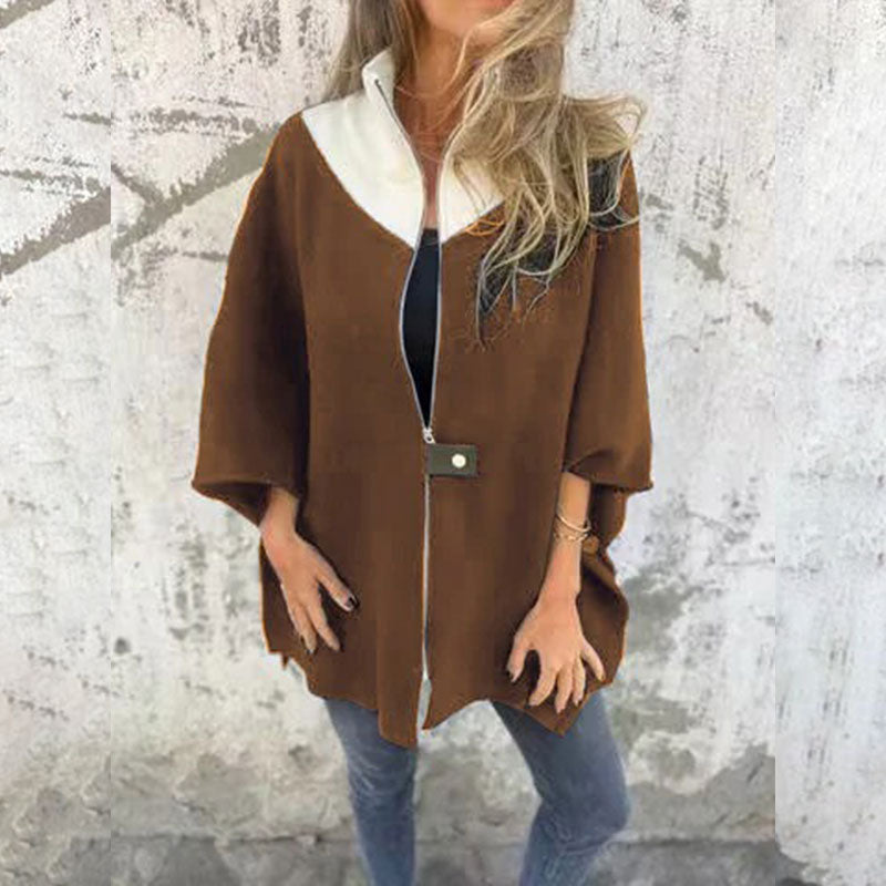 Veste Longue Bicolore Chic pour Couches Élégantes