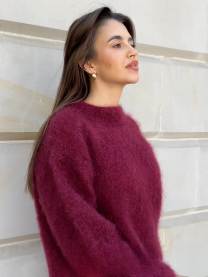 Pull en maille de mohair doux et confortable