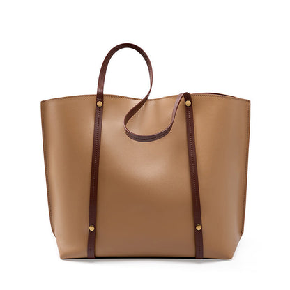 Sac fourre tout en cuir lisse