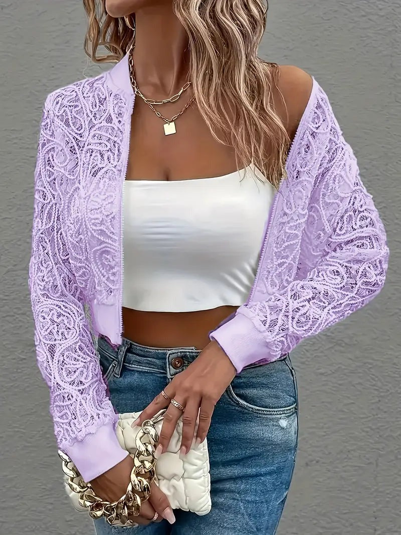 Veste courte en dentelle Celina