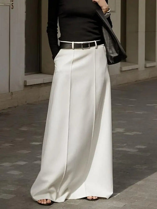 Jupe longue taille haute pour femme