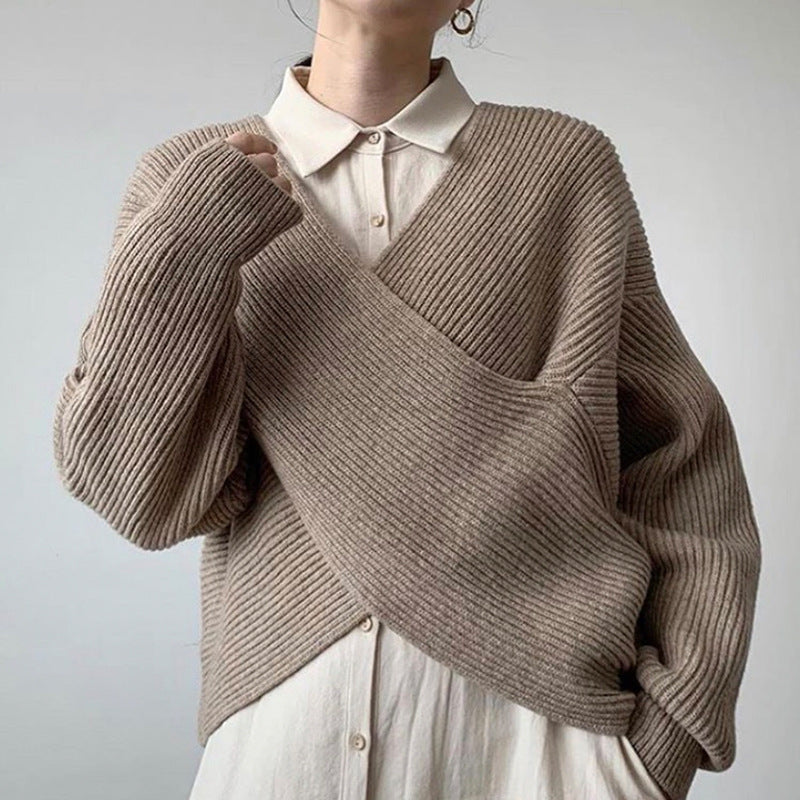 Benilde™ | Pull en maille croisée chic