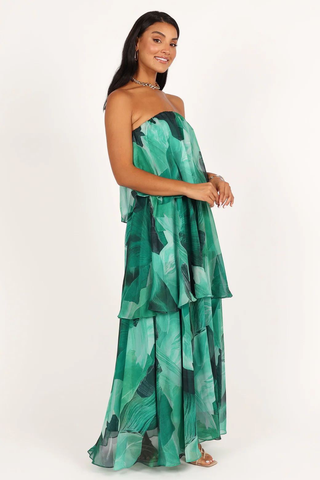Pauline Laurent® | Robe maxi bustier multicouche