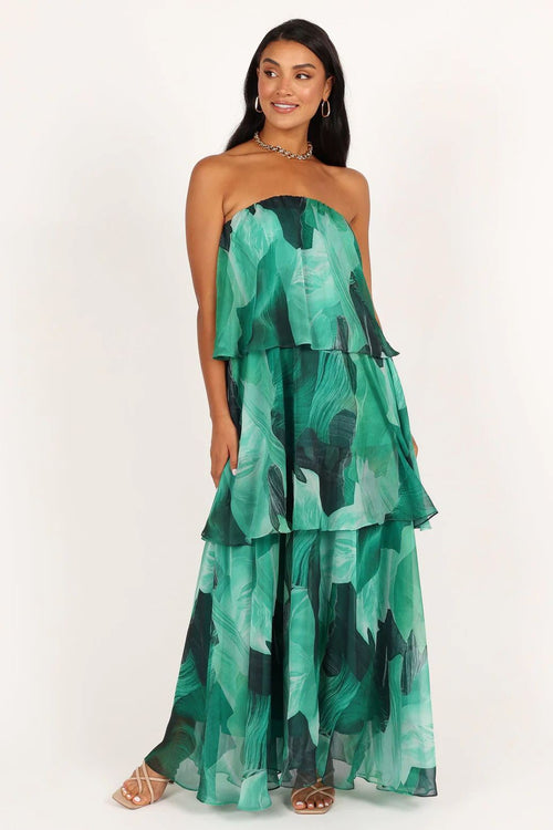 Pauline Laurent® | Robe maxi bustier multicouche