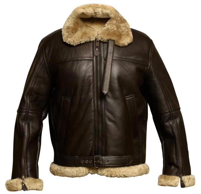 Stefan - Veste en cuir d’agneau véritable style premium
