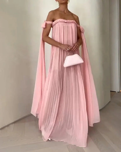 Robe élégante à lacets et épaules dénudées