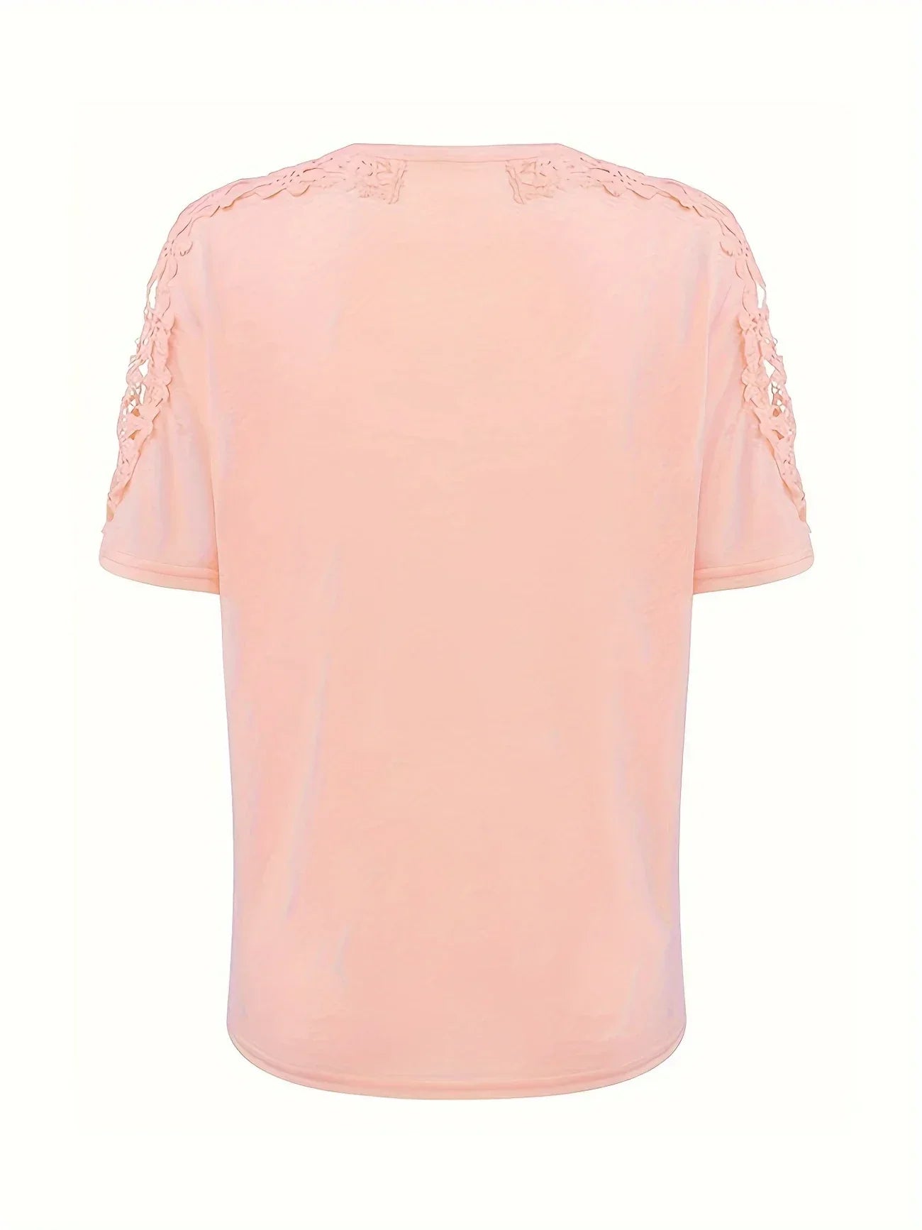 T-shirt D'été À Manches Courtes Avec Dentelle