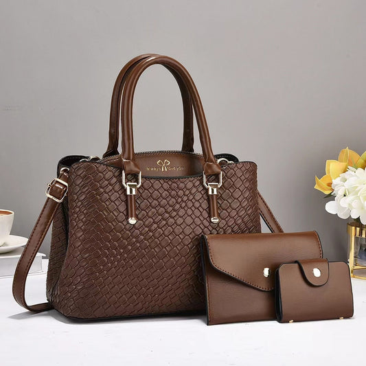 Ensemble sacs 3 en 1 en cuir texturé