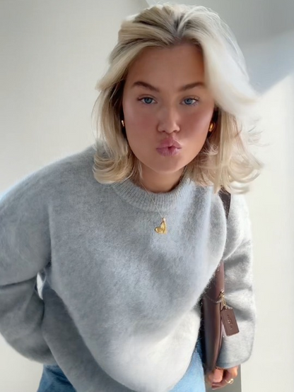 Pull en maille de mohair doux et confortable