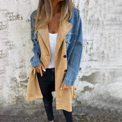 Manteau d'hiver mi-long double boutonnage chic pour femmes