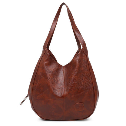 Sac fourre tout en cuir vieilli