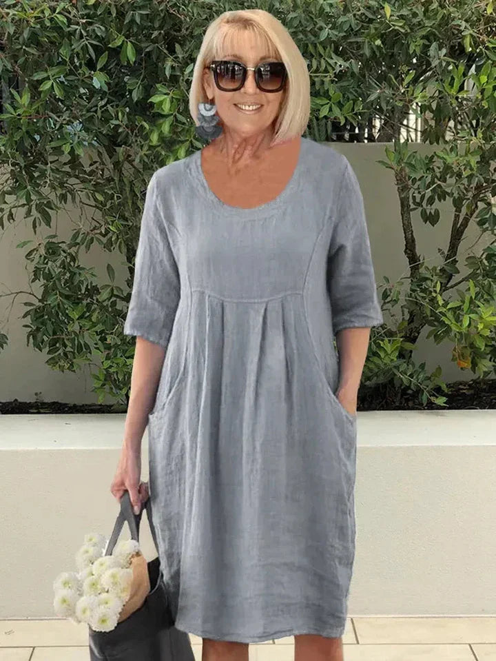 Robe ample en coton avec poche