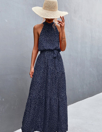 Robe sans manches avec imprimé estival