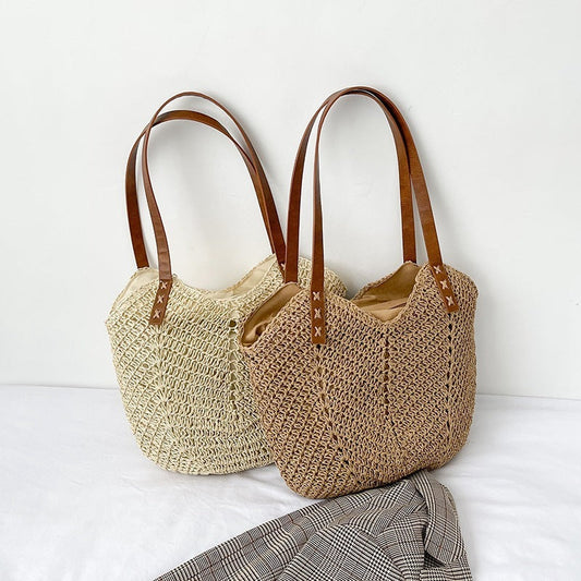 Sac d'épaule en fibre naturelle
