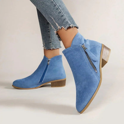Bottes chevilles orthopédiques en cuir pour femmes