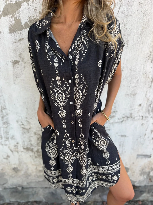 Robe à manches courtes avec poches