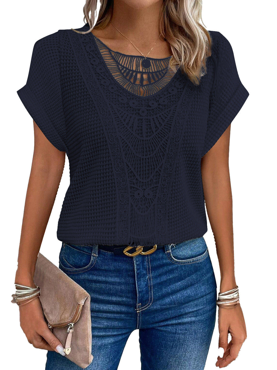T-shirt d'Été Ajourné