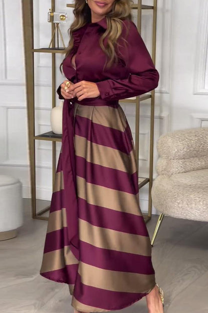 Emma™ | Robe Élégante à Rayures