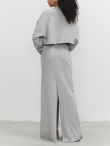 Sweat-shirt court confortable pour un style chic décontracté