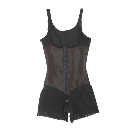 Felicia Short Powernet® - Ademende Latex Body met Open Borst, Buikcontrole en Stevige Compressie Shapewear.