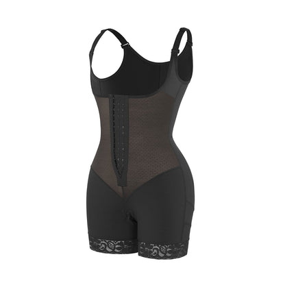 Felicia Short Powernet® - Ademende Latex Body met Open Borst, Buikcontrole en Stevige Compressie Shapewear.