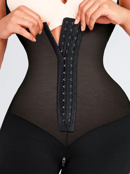 Felicia Short Powernet® - Ademende Latex Body met Open Borst, Buikcontrole en Stevige Compressie Shapewear.