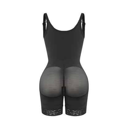 Felicia Short Powernet® - Ademende Latex Body met Open Borst, Buikcontrole en Stevige Compressie Shapewear.