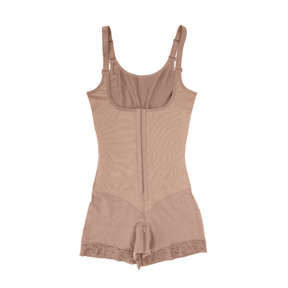 Felicia Short Powernet® - Ademende Latex Body met Open Borst, Buikcontrole en Stevige Compressie Shapewear.
