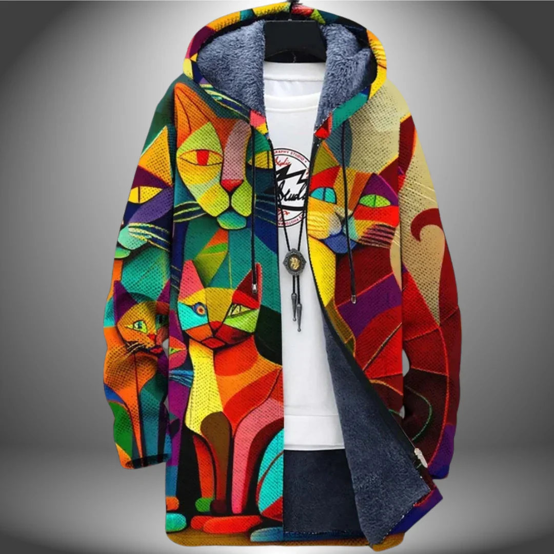 Robin™ | Veste Chaude Unisexe à Motif Chat